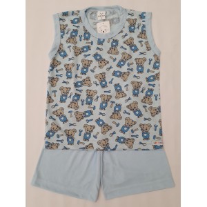 Pijama Regata Azul Urso com Martelo 4